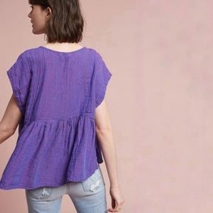 Anthropologie Holding Horses Linen Blouse